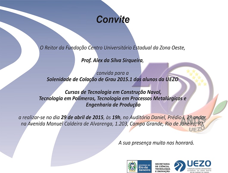 Convite de Cerimônia dia 29